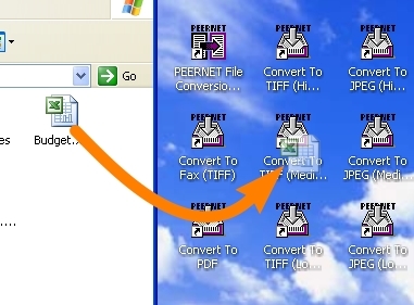 PEERNET File Conversion Center Screenshot